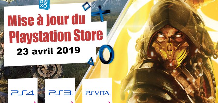 Playstation Store mise à jour du 23 avril 2019